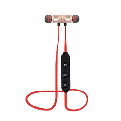 SBA RM-118 Bluetooth Headphone with Noise Isolation and Hands-Free Mic and Buttons with Magnetic Earbuds Secure Fit for Gym, Running and Outdoor