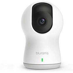 Blurams Dome Pro, 1080p Security Camera with Siren | PTZ Surveillance System with Facial Recognition, Human/Sound Detection, Person Alerts, Night Vision | Cloud/Local Available | Works with Alexa