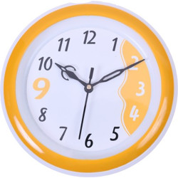 Flipkart SmartBuy Analog 20.5 cm X 20.5 cm Wall Clock(Yellow, White, With Glass)