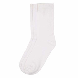 STOP by Shoppers Stop Unisex Solid Socks - Pack Of 3 (White_5-7 Years)