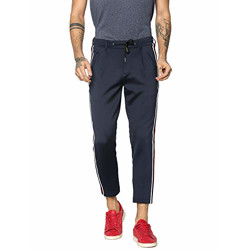 Jack & Jones Men's Slim Fit Casual Trousers (12152209_Navy Blazer_X-Large)