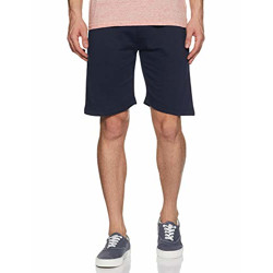 Amazon Brand - House & Shields Men's Regular Cotton Blend Casual Shorts (AW19-HSB-19_Navy Mel_32)