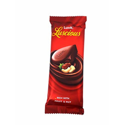 Luvit Luscious Rich with Fruit & Nut Chocolate 44g X Pack of 20 (Chocolate Combo 880g)