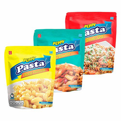 Peppy Pasta - (Assorted Pack of 3 - Cheesy Macaroni + Tomato Zing + Masala) - 70G + 64G + 65G