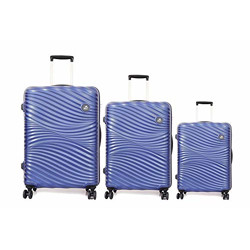 AMERICAN TOURISTER (Set of 3 PC) Small Medium and Large 4W SOFTSIDED STROLLY Luggage (Blue)