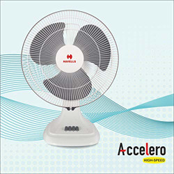 Havells Accelero 400 MM Hs Table Fan (White, Grey)