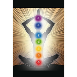 ArtzFolio Yoga Position with The Symbols of Seven Chakras D1 Unframed Paper Poster 12 X 18Inch