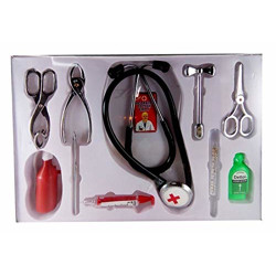 rayfin junior doctor kit pretend play set of 10 items made in india- Multi color