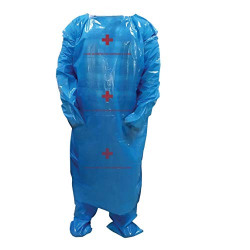 Veera PPE-01_Blue_PK50 Personal Protection Disposable PPE Kit Coverall Suit - Blue, Pack of 50