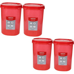 Milton Container  - 2 L Plastic Grocery Container(Pack of 4, Red)
