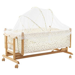 Toyzone Cradle with Wheels and Mosquito Net, Multicolor