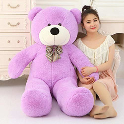 SARIKA TOYS Lovable Hugable Soft Teddy Bear with Free Heart for Kids & Girls Special Gift for Birthday /Anniversar and Valentine (Purple, 2 Feet)