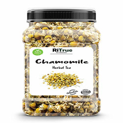 RiTrue Organic 50 Gm Chamomile Pure Herbal Loose Leaf Tea - Dried Flower for Weight Loss | Better Sleep | Stress & Anxiety | Skin & Hair Health