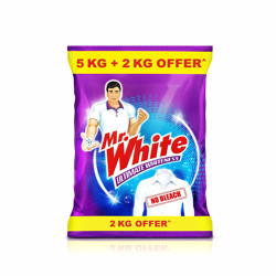Mr. White Detergent Powder - 5 Kg with Free 2Kg