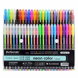 AmazDeal$ Gel Pens Set Color Gel Pens,Glitter, Metallic, Neon Pens Set Good Gift For Coloring Kids Sketching Painting Drawing (Highlighter Neon Pen, Set of 12)