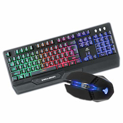Ant Esports MK3400W Mechanical Gaming Keyboard Wired RGB with Blue Switches LED- Backlit Mode, World of Warships Edition – Black