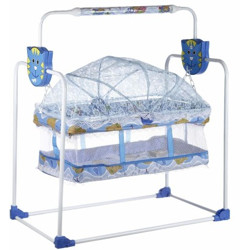 Flipzon Baby Moov (Mobile Swing) with Mosquito Net for New Born Baby Bassinet(Blue)