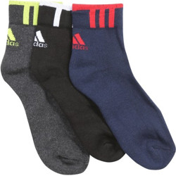 ADIDAS Men Solid Ankle Length(Pack of 3)