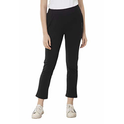 Seven by M.S. Dhoni Women's Relaxed Fit Track Pants (SAWL19-134-3-S_Black_Small)