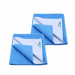 Newnik Quick Waterproof Dry Sheet Small Combo Pack of 2 Firoza (Each Size : 50 cm x 70 cm)