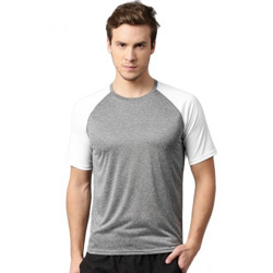 HRX by Hrithik Roshan Solid Men Round Neck White, Grey T-Shirt