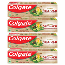 Colgate Swarna Vedshakti Ayurvedic Toothpaste with anti-germ properties for whole mouth protection - 4 x 200gm