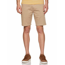 Amazon Brand - Symbol Men's Stretch Regular Cotton Blend Shorts (AW19-SHR-SLRSC-04_Fawn_30)