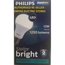 Philips Base E27 12-Watt LED Bulb (Pack of 10, Crystal White)