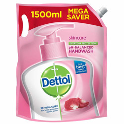 Dettol Skincare Germ Protection Handwash Liquid Soap Refill, 1500ml