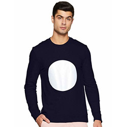 UNITED COLORS OF BENETTON. Men's Cotton Sweatshirt (19A3S67J0043I_520_M_Navy Melange_M)