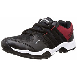 Lancer Men's Red Hiking Shoes-6 UK (40 EU) (HECTOR-901BLK-MRN-6)