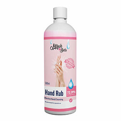 Mirah Belle - Hand Rub Sanitizer (500 ML) with FREE 3 PLY Face Mask - FDA Approved (72.9% Alcohol) - Best for Men, Women and Children - Sulfate and Paraben Free Hand Cleanser