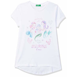 United Colors of Benetton Girl's Regular T-Shirt (20P3096C1W7PG_White M)