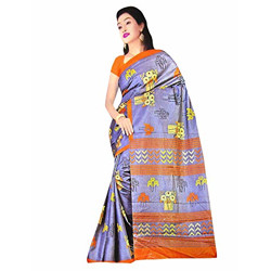 Pop Mantra Art Silk with Blouse Piece Saree (S-276_Multi_One Size)