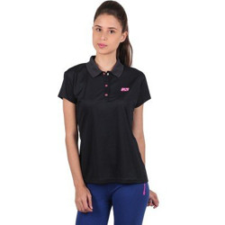 Vector X VTDF-008-A-S Women's Polo Neck Black T-Shirt (S)