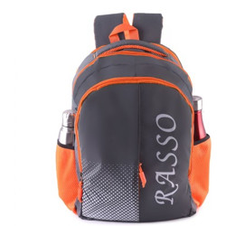 RASSO Classic laptop backpack 30 LTR(Grey Orange) 30 L Laptop Backpack(Grey, Orange)