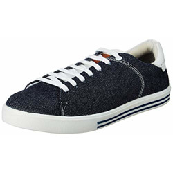 Amazon Brand - Inkast Denim Co. Men's Navy Denim Textile Sneakers-7 UK (41 EU) (8 US) (AZ-IK-004)
