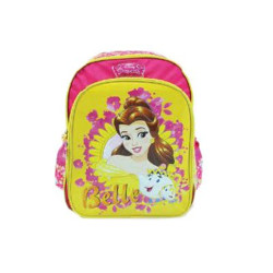 PRINCESS Polyester 27 cms Pink & Yellow School Backpack (BTS-5008)