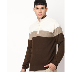 NETPLAY Colourblock Pullover with Zip Placket