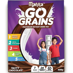 Manna Go Grains Nutrition Drink(400 g, Chocolate Flavored)