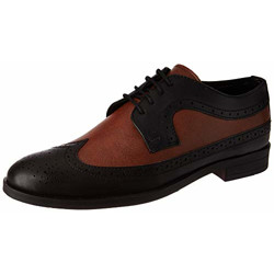Amazon Brand - Symbol Men's Black/ Tan PU Formal Shoes - 7 UK (AZ-SY-428)