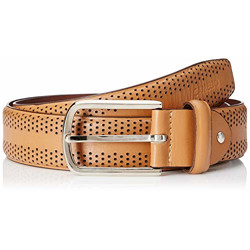 Camelio Men's Leather Belt (CAM-BL-158_Tan_32)
