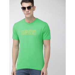 Levis Printed Men Round Neck Green T-Shirt