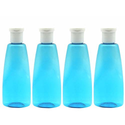 Harsh Pet Sanitizer/Shampoo/refillable fliptop Bottle Set of 16 (200ml) (Set of 4, Blue)