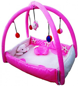 Nagar International Baby Bassinet & Cradle Bedding Set in Large Size PlayGym Met for 0-12 Months (Pink (0-12 Months))