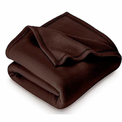 IVAZA New Glacial Microfiber All Season Polar Soft Warm Fleece Blanket for Home (Double Bed 90x90 Inches Set of 1 Brown)