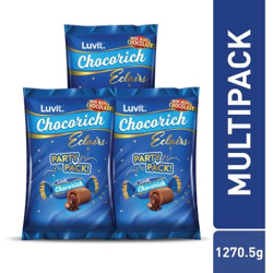 LuvIt Chocorich classic eclairs pouch 423.5 gm-Pack of 3 Toffee Toffee(3 x 423.5 g)