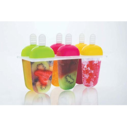 THE WOLF HUB Plastic Reusable Popsicle Molds Ice Pop Makers Ice Pop Molds Kulfi Maker Mould, Candy Maker Plastic Popsicle Mold, Kids Ice Cream Tray Holder (Multi)