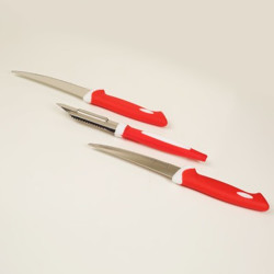 KARN Knife Peeler Set Regular Knife And Peeler Red, white Kitchen Tool Set (Red, White) KAR_2_RED_KNF_1 Peeler Red, White Kitchen Tool Set(Red, White)
