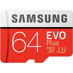 Samsung EVO Plus 64 GB MicroSDXC Class 10 100 MB/s  Memory Card